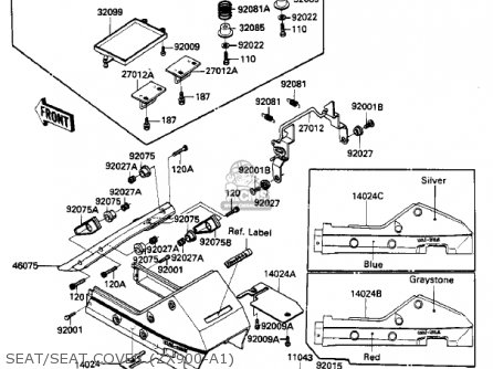 SEAT/SEAT COVER (ZX900-A1) - ZX900A2 NINJA 1985 USA CALIFORNIA CANADA