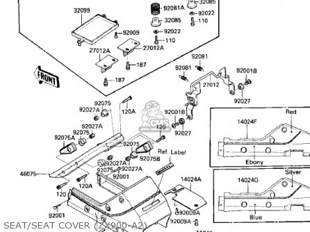 SEAT/SEAT COVER (ZX900-A2) - ZX900A2 NINJA 1985 USA CALIFORNIA CANADA