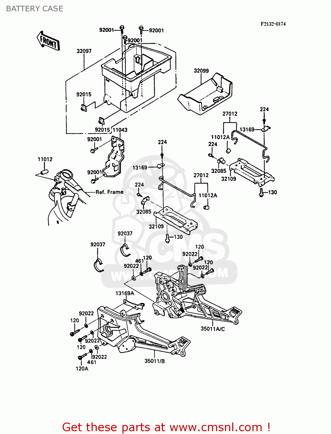BATTERY CASE ZX900A3 GPZ900R 1986 EUROPE UK FG FR GR NR SD SP ST