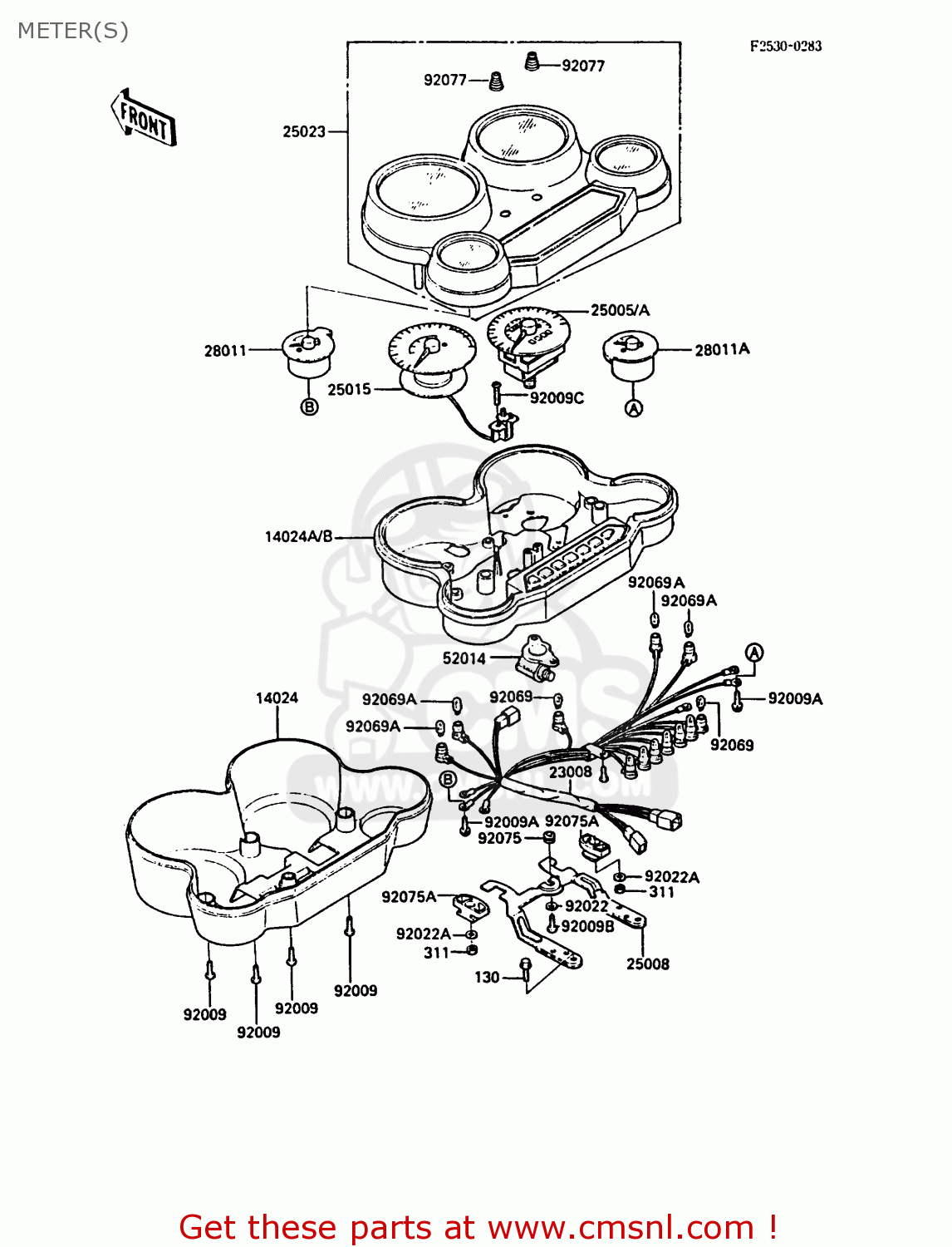 METER(S) ZX900A3 GPZ900R 1986 EUROPE UK FG FR GR NR SD SP ST