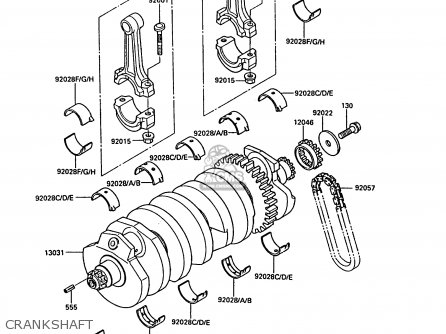 CRANKSHAFT - ZX900A3 GPZ900R 1986 EUROPE UK FG FR GR NR SD SP ST