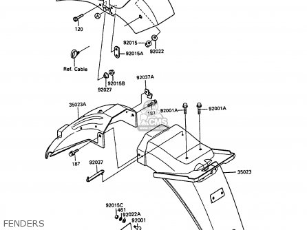 FENDERS - ZX900A3 GPZ900R 1986 EUROPE UK FG FR GR NR SD SP ST