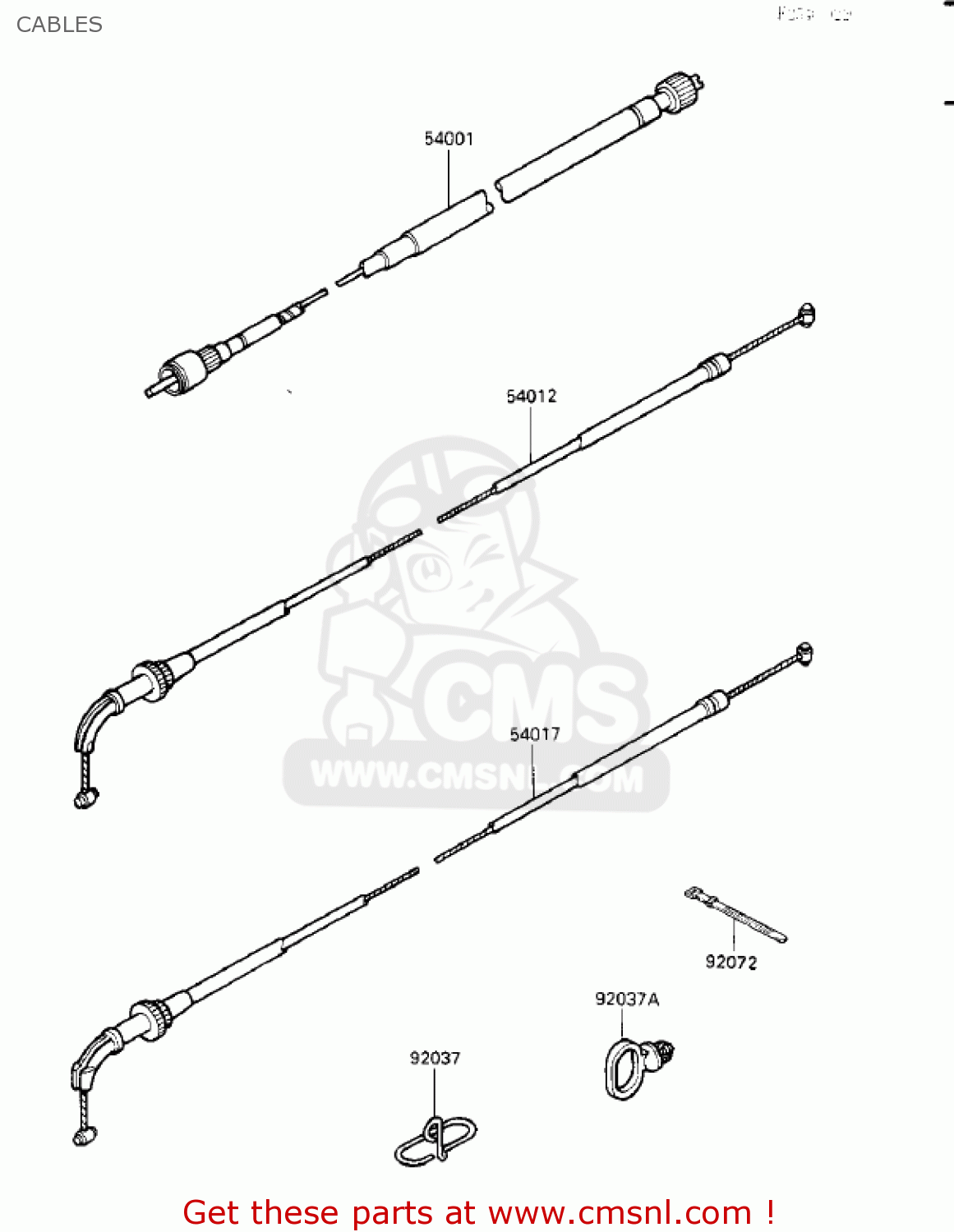 Kawasaki ZX900A3 NINJA 1986 USA CALIFORNIA CANADA CABLES - buy 