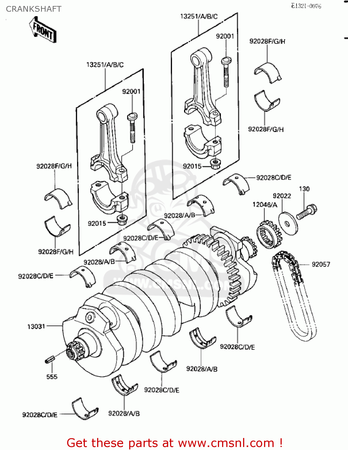 CRANKSHAFT ZX900A3 NINJA 1986 USA CALIFORNIA CANADA