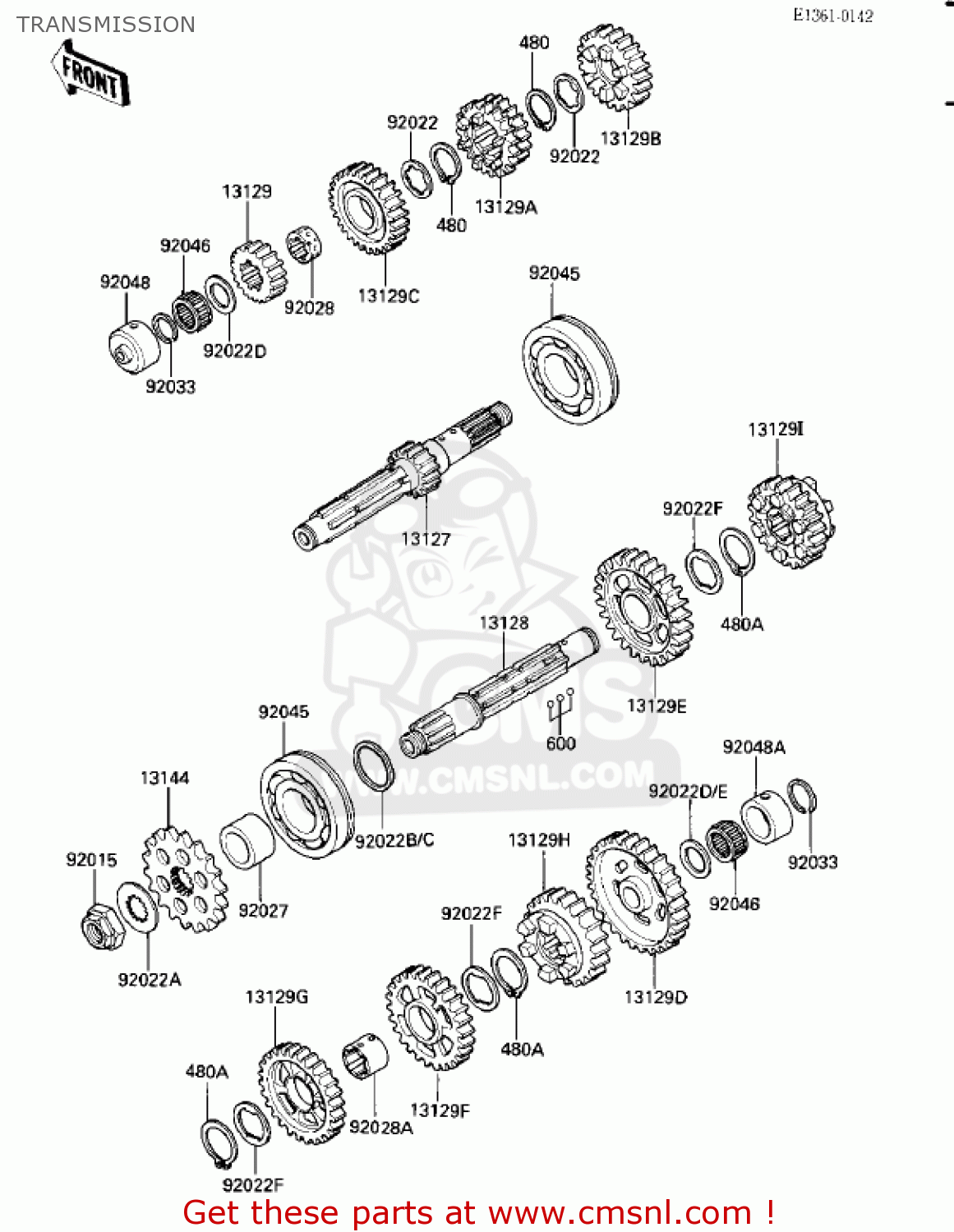 TRANSMISSION ZX900A3 NINJA 1986 USA CALIFORNIA CANADA