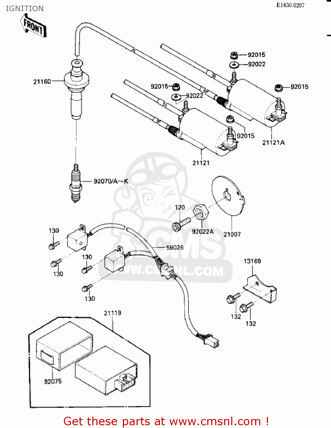 IGNITION ZX900A3 NINJA 1986 USA CALIFORNIA CANADA