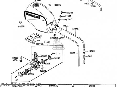 FUEL TANK (ZX900-A2) - ZX900A3 NINJA 1986 USA CALIFORNIA CANADA