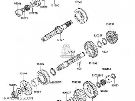 TRANSMISSION - ZX900A3 NINJA 1986 USA CALIFORNIA CANADA
