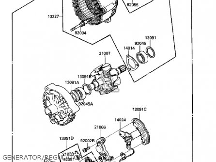 GENERATOR/REGULATOR - ZX900A3 NINJA 1986 USA CALIFORNIA CANADA