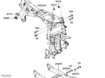 FRAME - ZX900A3 NINJA 1986 USA CALIFORNIA CANADA