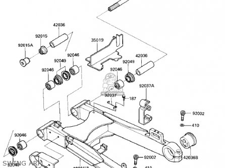 SWING ARM - ZX900A3 NINJA 1986 USA CALIFORNIA CANADA