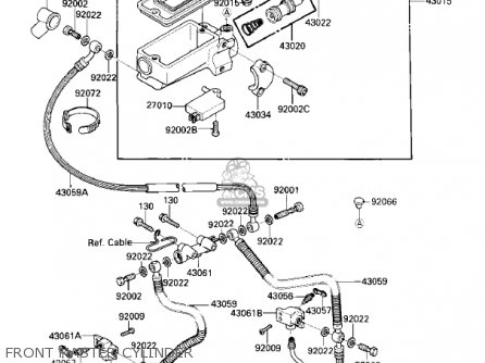 FRONT MASTER CYLINDER - ZX900A3 NINJA 1986 USA CALIFORNIA CANADA