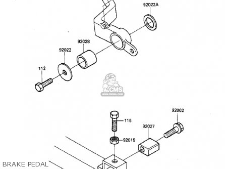 BRAKE PEDAL - ZX900A3 NINJA 1986 USA CALIFORNIA CANADA