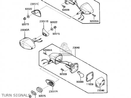 TURN SIGNALS - ZX900A3 NINJA 1986 USA CALIFORNIA CANADA