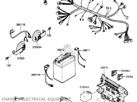 CHASSIS ELECTRICAL EQUIPMENT - ZX900A3 NINJA 1986 USA CALIFORNIA CANADA