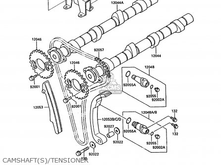 CAMSHAFT(S)/TENSIONER - ZX900A4 GPZ900R 1987 EUROPE UK FG GR NR SD SP ST