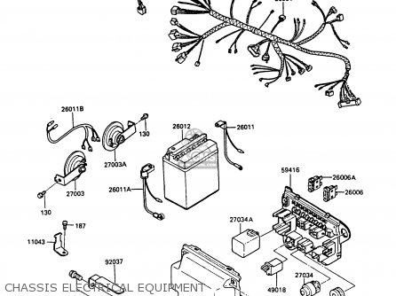 CHASSIS ELECTRICAL EQUIPMENT - ZX900A4 GPZ900R 1987 EUROPE UK FG GR NR SD SP ST