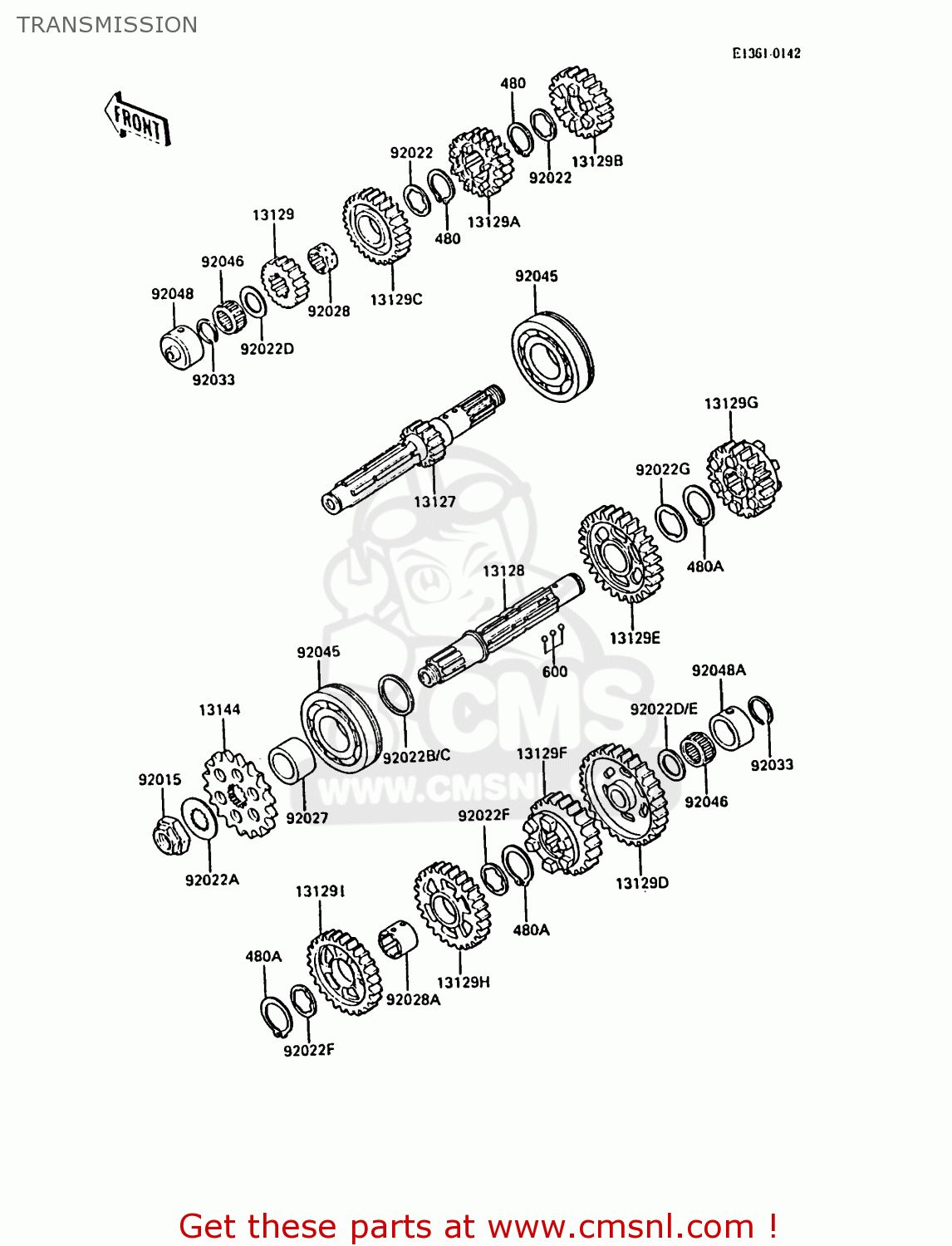 TRANSMISSION ZX900A5 GPZ900R 1988 EUROPE UK AR FG NR SD ST