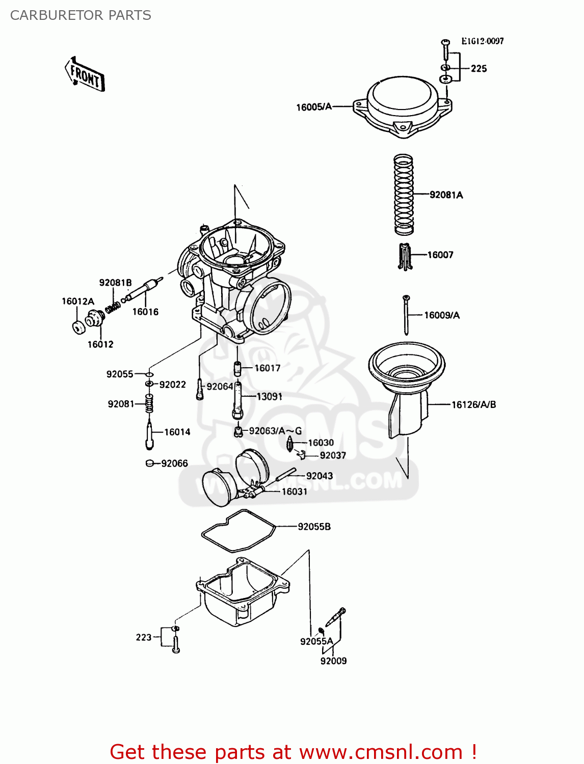 CARBURETOR PARTS ZX900A5 GPZ900R 1988 EUROPE UK AR FG NR SD ST