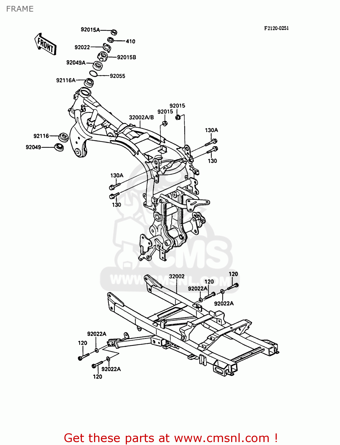 FRAME ZX900A5 GPZ900R 1988 EUROPE UK AR FG NR SD ST
