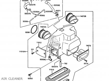 AIR CLEANER - ZX900A5 GPZ900R 1988 EUROPE UK AR FG NR SD ST