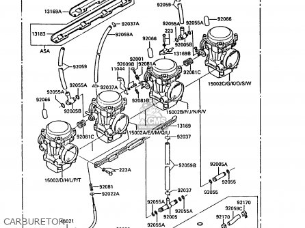 CARBURETOR - ZX900A5 GPZ900R 1988 EUROPE UK AR FG NR SD ST