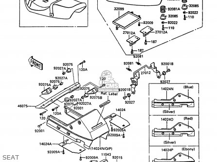 SEAT - ZX900A5 GPZ900R 1988 EUROPE UK AR FG NR SD ST