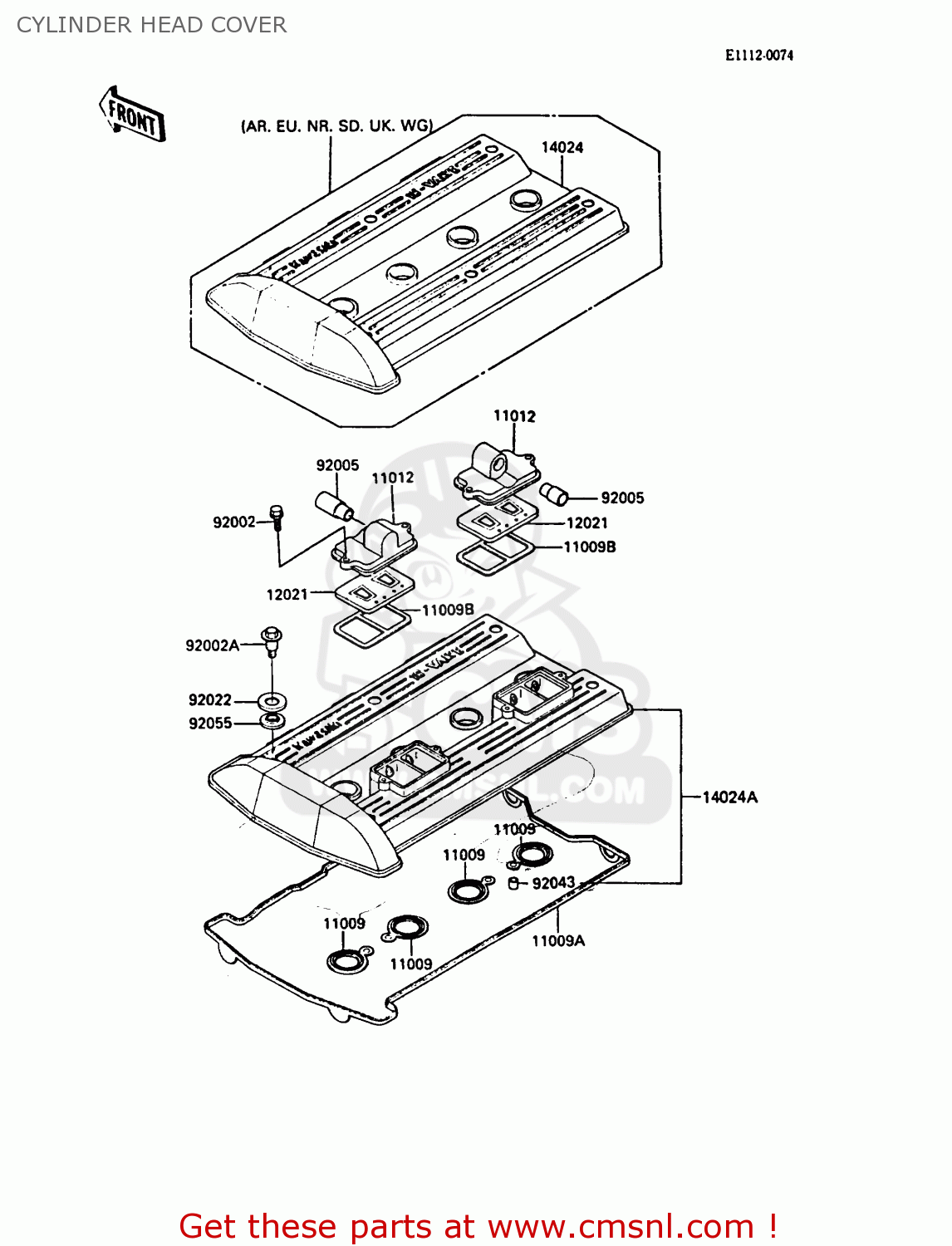 CYLINDER HEAD COVER ZX900A5A GPZ900R 1988 UNITED KINGDOM