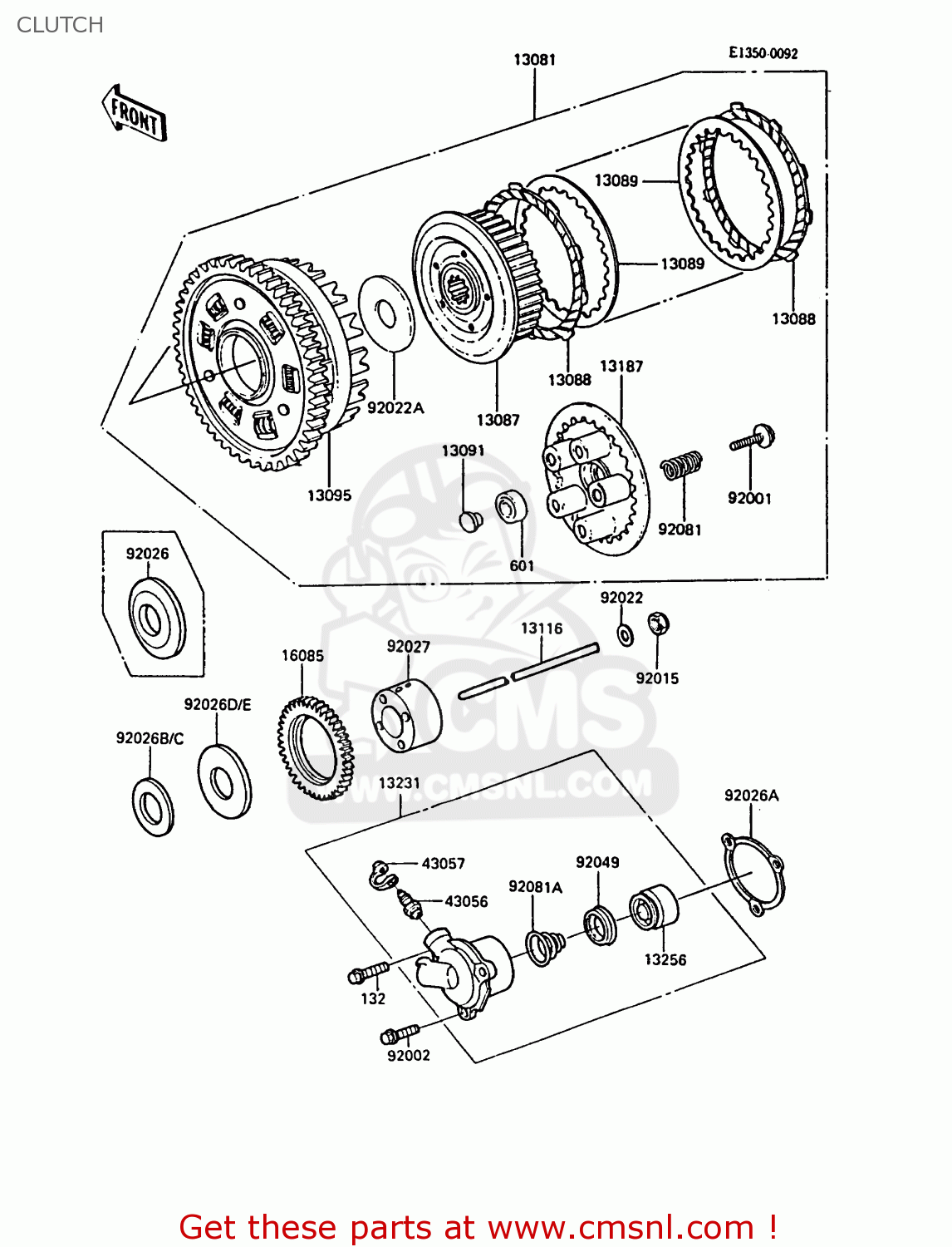 CLUTCH ZX900A5A GPZ900R 1988 UNITED KINGDOM