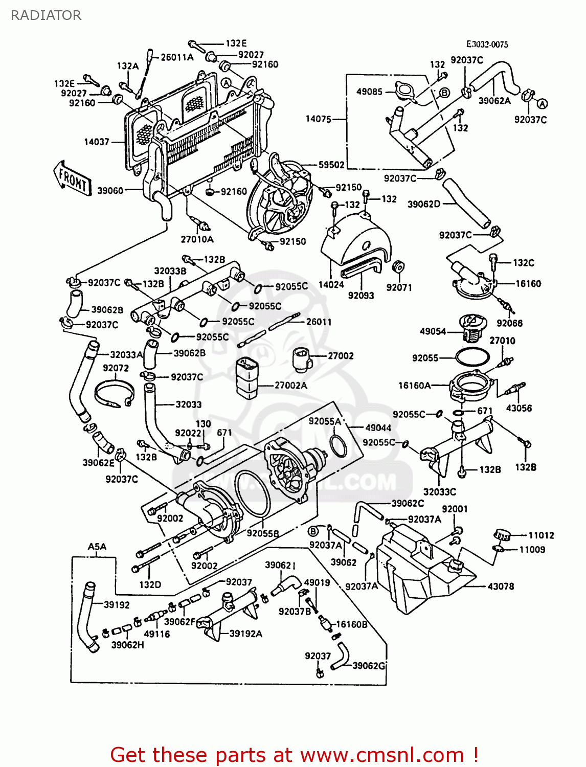 RADIATOR ZX900A5A GPZ900R 1988 UNITED KINGDOM