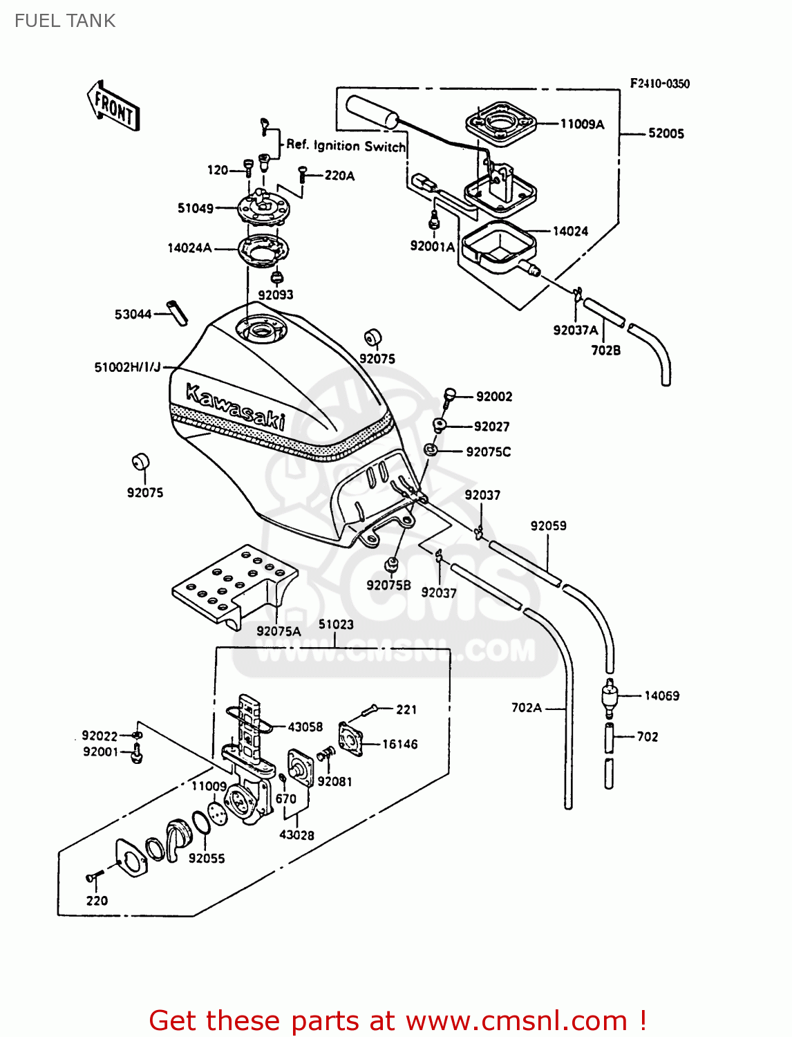FUEL TANK ZX900A5A GPZ900R 1988 UNITED KINGDOM