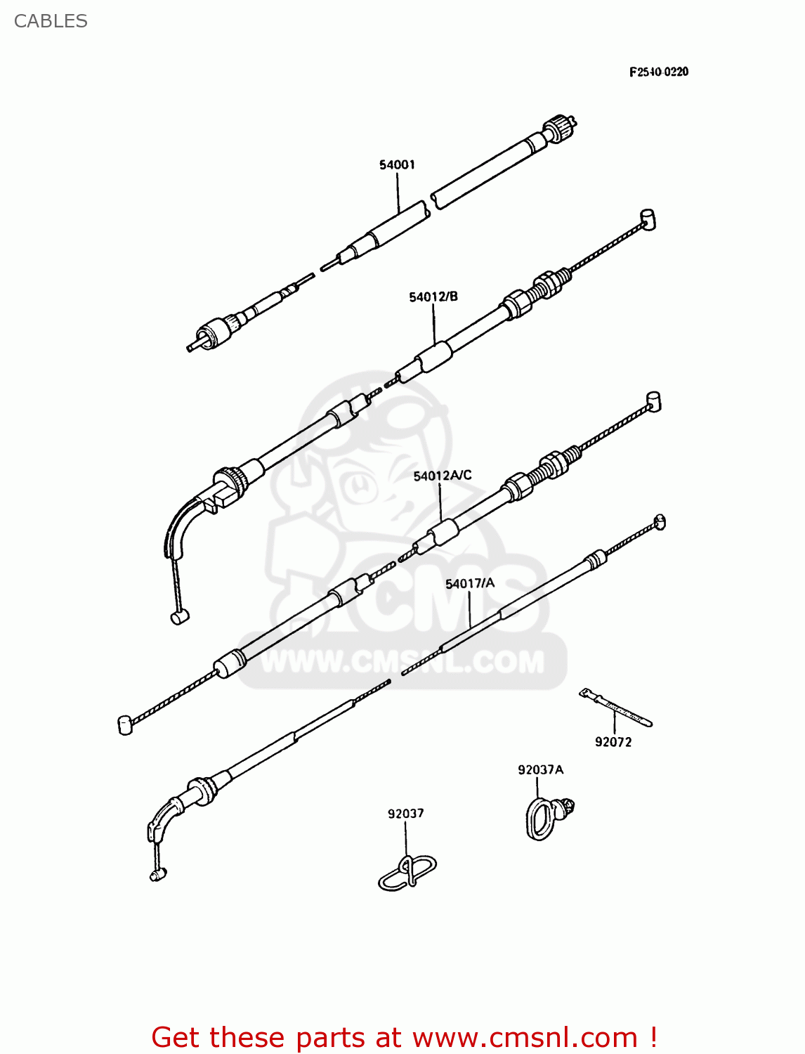CABLES ZX900A5A GPZ900R 1988 UNITED KINGDOM