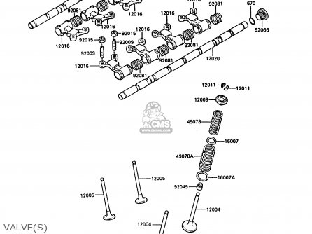 VALVE(S) - ZX900A5A GPZ900R 1988 UNITED KINGDOM