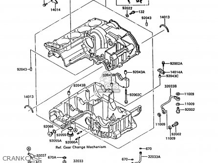 CRANKCASE - ZX900A5A GPZ900R 1988 UNITED KINGDOM