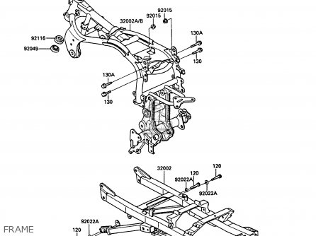 FRAME - ZX900A5A GPZ900R 1988 UNITED KINGDOM