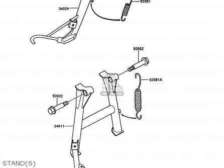 STAND(S) - ZX900A5A GPZ900R 1988 UNITED KINGDOM