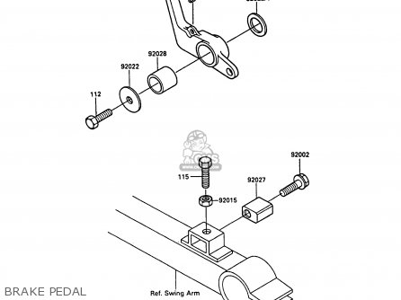 BRAKE PEDAL - ZX900A5A GPZ900R 1988 UNITED KINGDOM