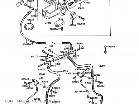 FRONT MASTER CYLINDER - ZX900A5A GPZ900R 1988 UNITED KINGDOM