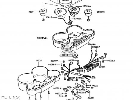 METER(S) - ZX900A5A GPZ900R 1988 UNITED KINGDOM