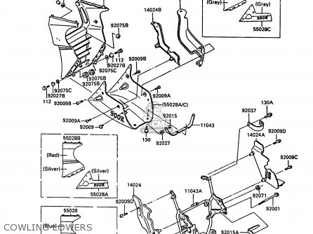 COWLING LOWERS - ZX900A5A GPZ900R 1988 UNITED KINGDOM