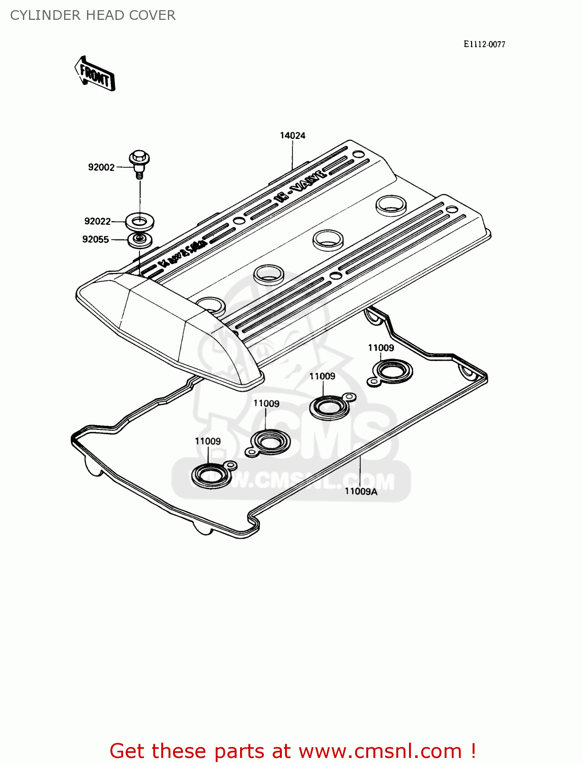 CYLINDER HEAD COVER ZX900A6 1989 EUROPE UK FR FG NR SD