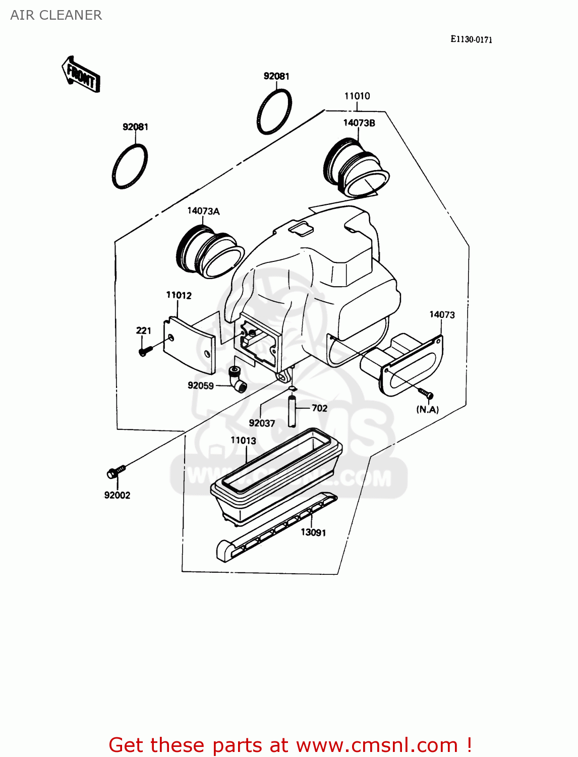 AIR CLEANER ZX900A6 1989 EUROPE UK FR FG NR SD