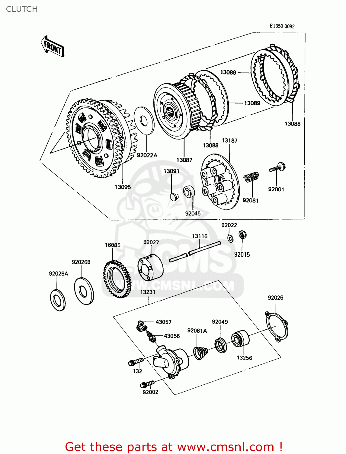 CLUTCH ZX900A6 1989 EUROPE UK FR FG NR SD