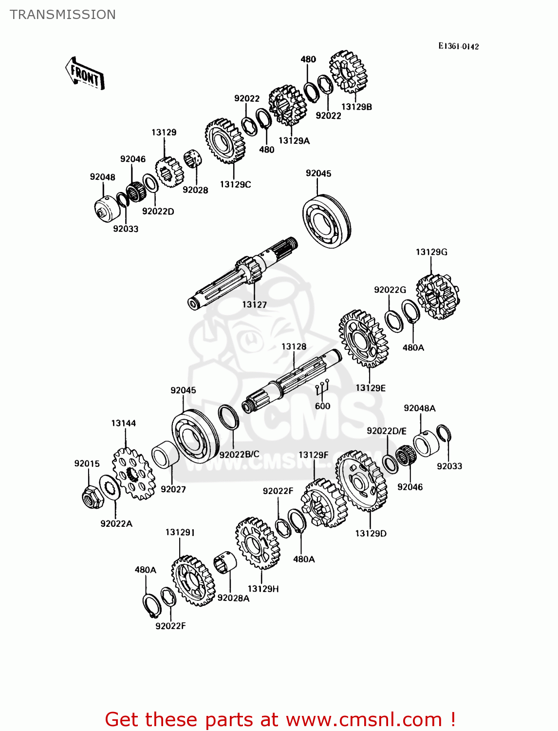 TRANSMISSION ZX900A6 1989 EUROPE UK FR FG NR SD
