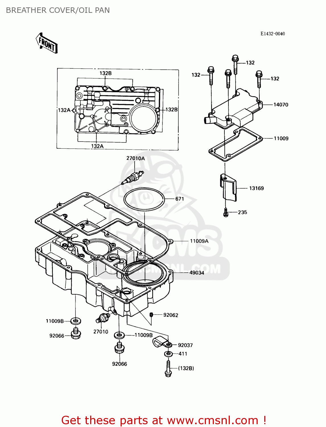 BREATHER COVER/OIL PAN ZX900A6 1989 EUROPE UK FR FG NR SD