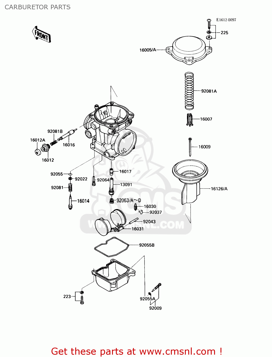 CARBURETOR PARTS ZX900A6 1989 EUROPE UK FR FG NR SD