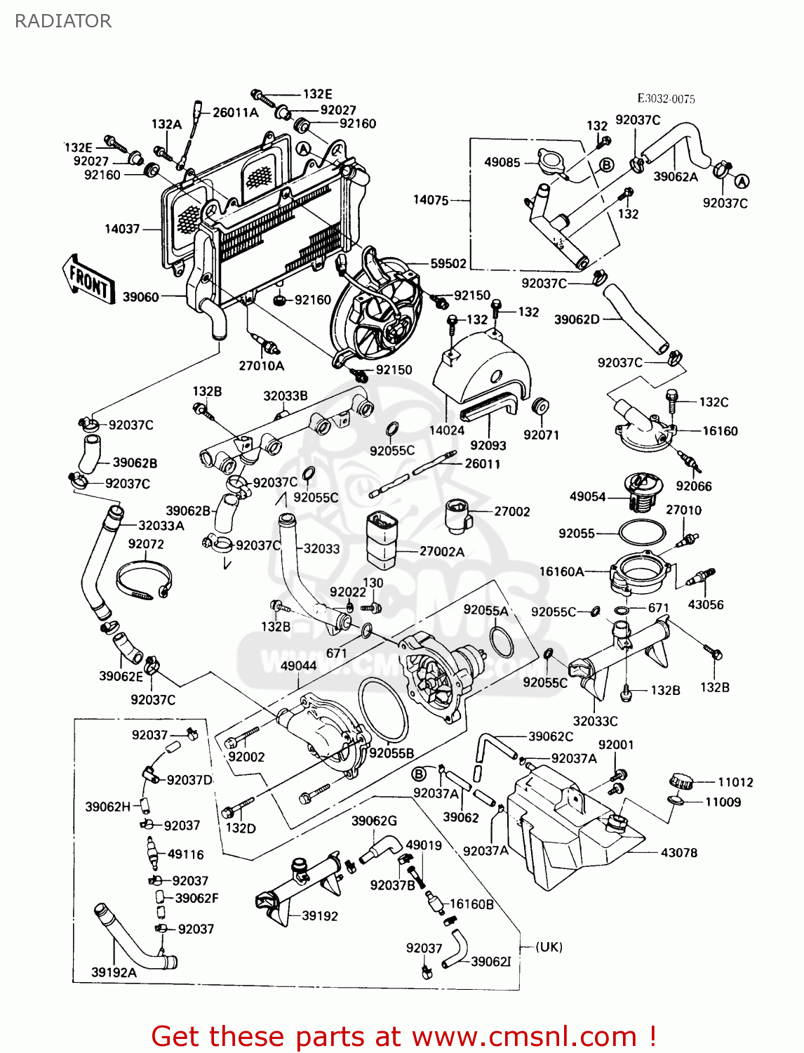 RADIATOR ZX900A6 1989 EUROPE UK FR FG NR SD
