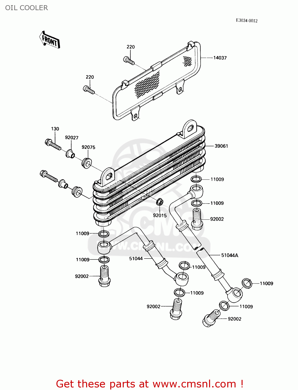 OIL COOLER ZX900A6 1989 EUROPE UK FR FG NR SD