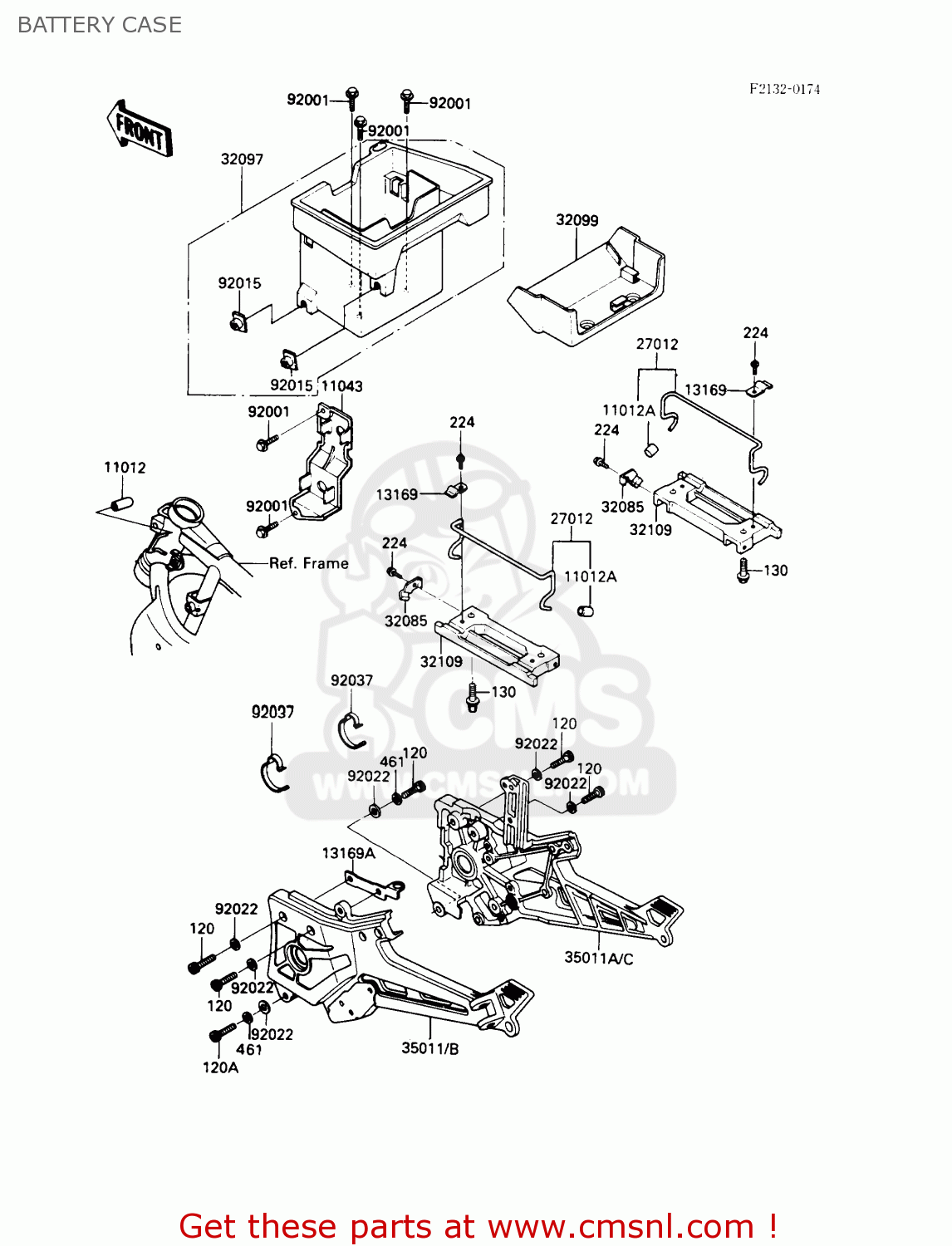 BATTERY CASE ZX900A6 1989 EUROPE UK FR FG NR SD