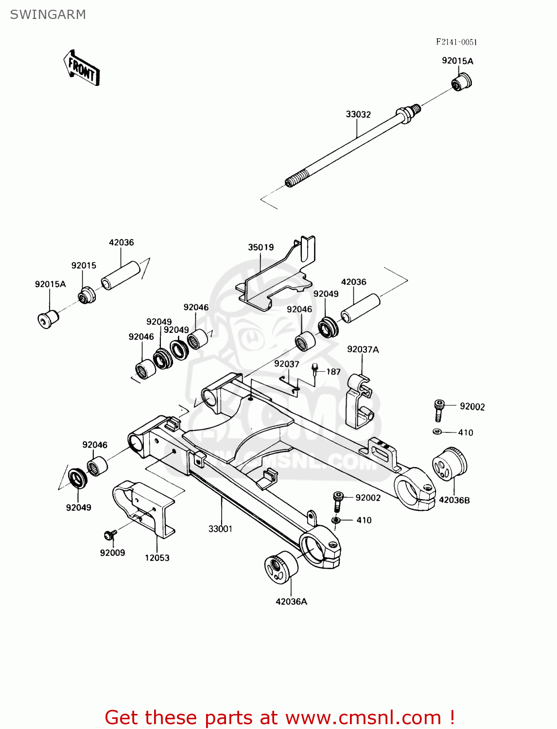SWINGARM ZX900A6 1989 EUROPE UK FR FG NR SD